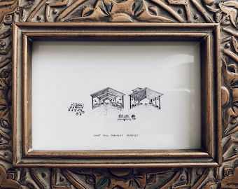 Saint Paul Farmer's Market Illustration: Minnesota Landmark Art Print