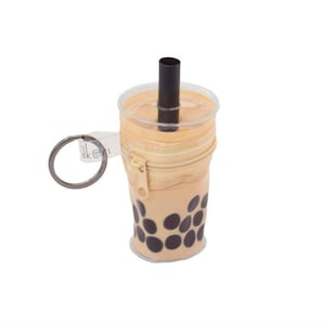 Boba Bubble Milk Tea Coin Portemonnee Sleutelhanger