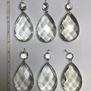 Chandelier Crystal Pendants Teardrop XL 4” Crystal Ornament Diamond pendants Glass Prisms Minimum of 4