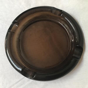Ashtray Large Smoke Grey Ashtray Round Collectible Ashtray MCM Kitsch