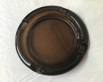 Ashtray Large Smoke Grey Ashtray Round Collectible Ashtray MCM Kitsch