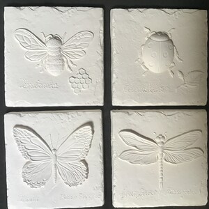Ceramic Wall Plaques With Bee | Butterfly | Lady Bug | Dragonfly ...