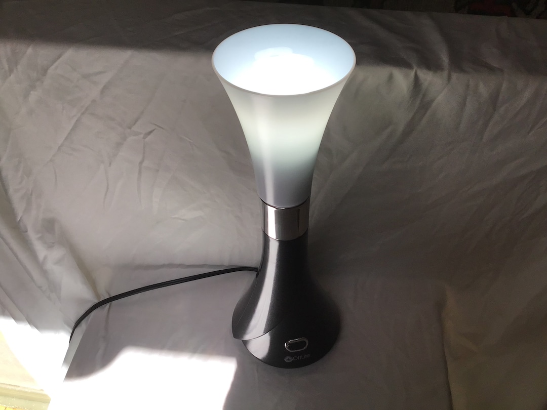Vintage Ottlite Tulip Adjustable Gooseneck Desk Table Lamp Smoky Gray ...