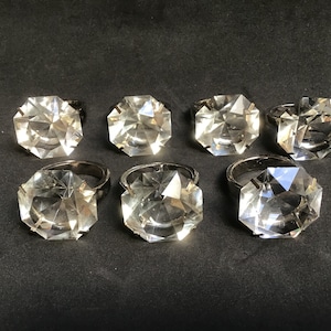 Napkin Rings Diamond Ring Shaped Napkin Rings Napkin Holder Glam Table Setting Set of 7