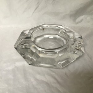 Gros cendrier carré en cristal de Vannes