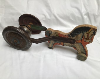 Vintage Horse and Cart Toy Very Rare Toy Made in Canada