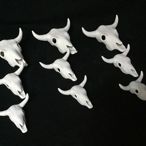Painted Cow Skull Etsy
