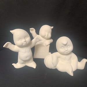 Ceramic Bisque Halloween Paintable Ceramics Ready to Paint Unpainted Ceramics  Ghosts Sweet Tot Boo Babies