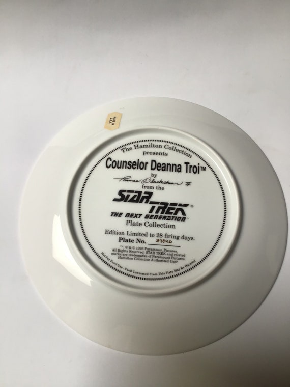 Star Trek the Next Generation Deanna Troi Collectors Plate Mint