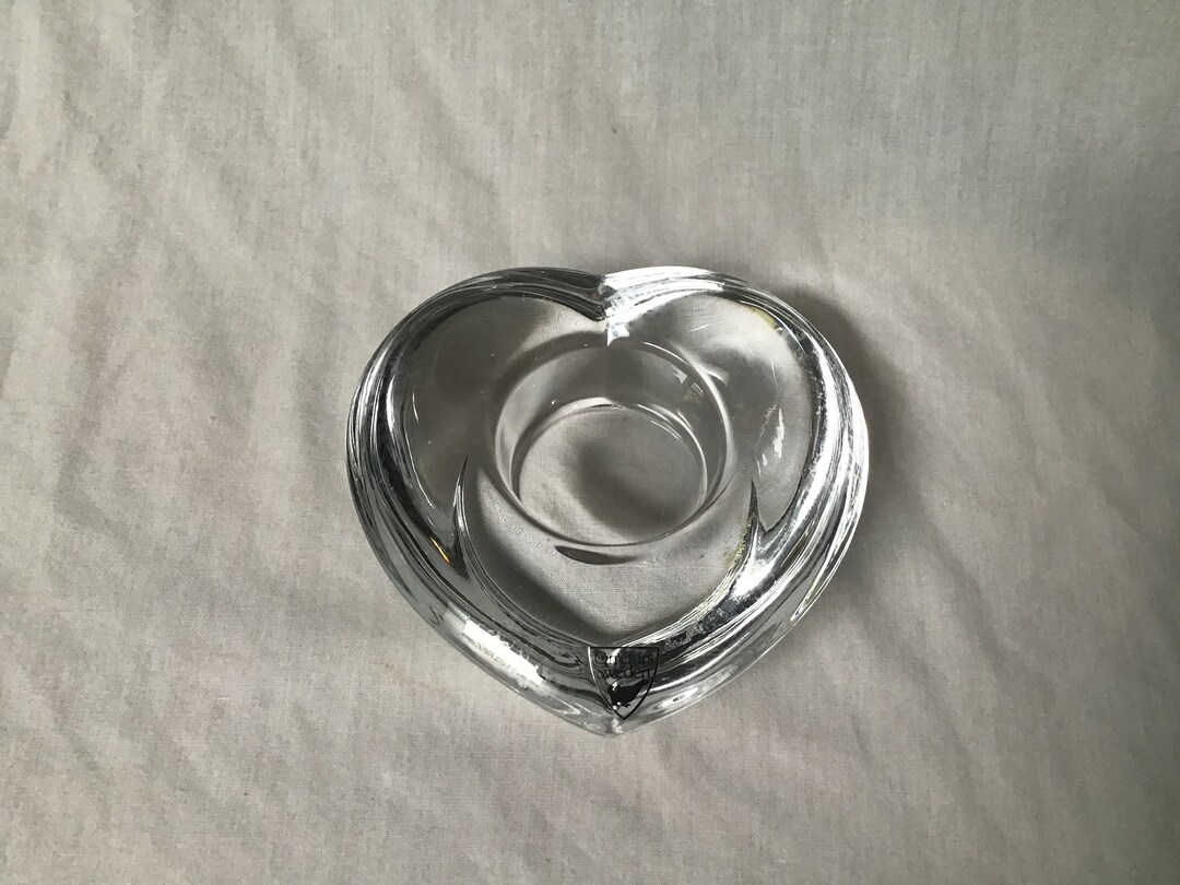 Orrefors Heart Shaped Votive Candle Holder Etsy Canada