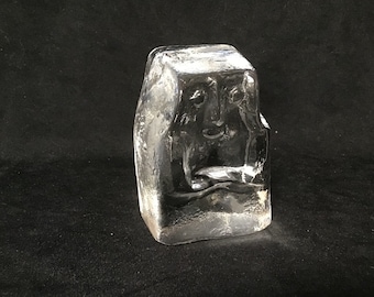 Vintage Kosta Boda Ice Man Sculpture by Erik Höglund Rare Statue