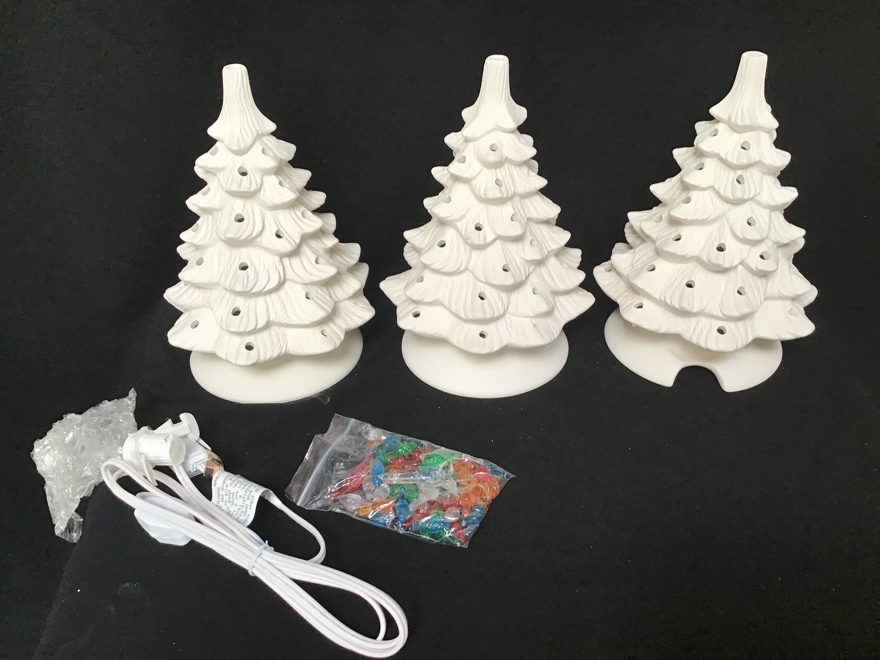 Ceramic Bisque Tree Ready to Paint 8.5 Christmas Tree Complete