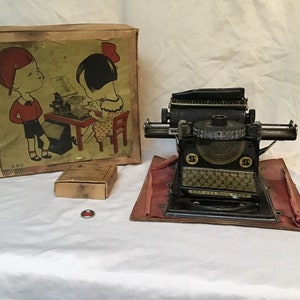 Vintage Typewriter by Gunthermann Toy Typewriter Made in Germany Miniature Typewriter