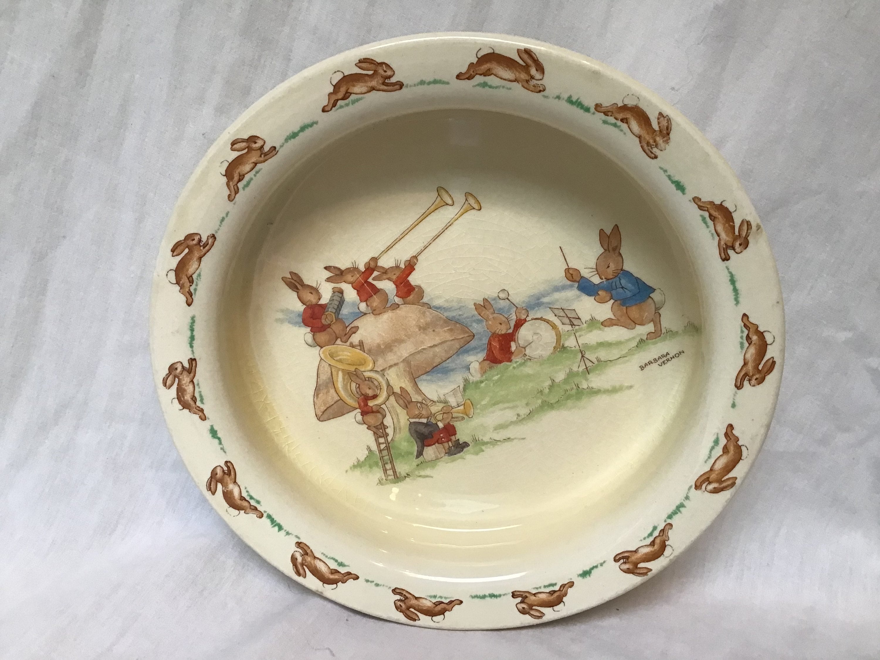 Sale! 美品 vintage ロイヤルドルトン Bunnykins Vintage Bunnykins Royal Doulton Cereal Bowl Bunnykins Barbara