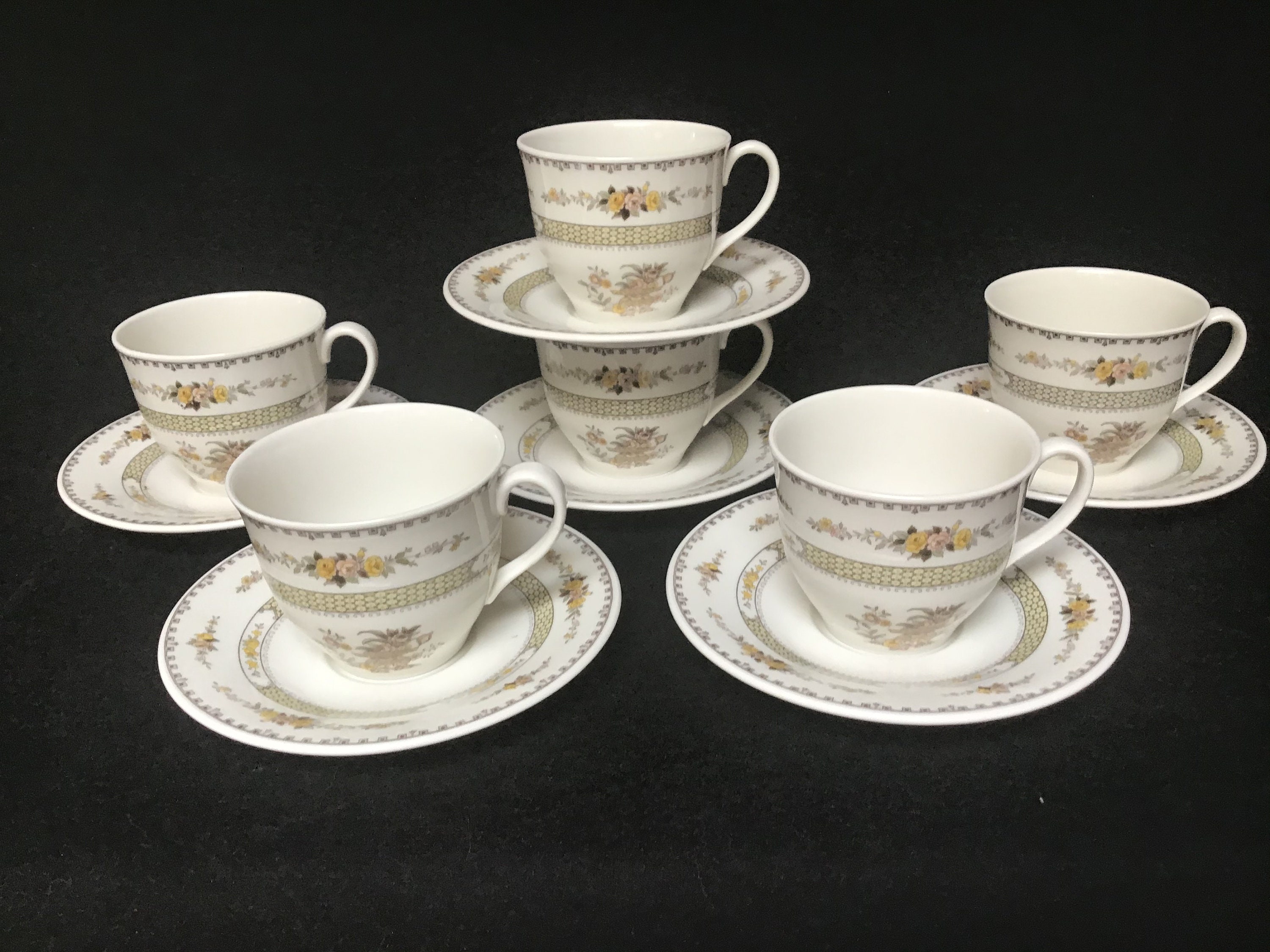 Royal Doulton Tea Cup and Saucer Set Hamilton Pattern TC 1090 Etsy