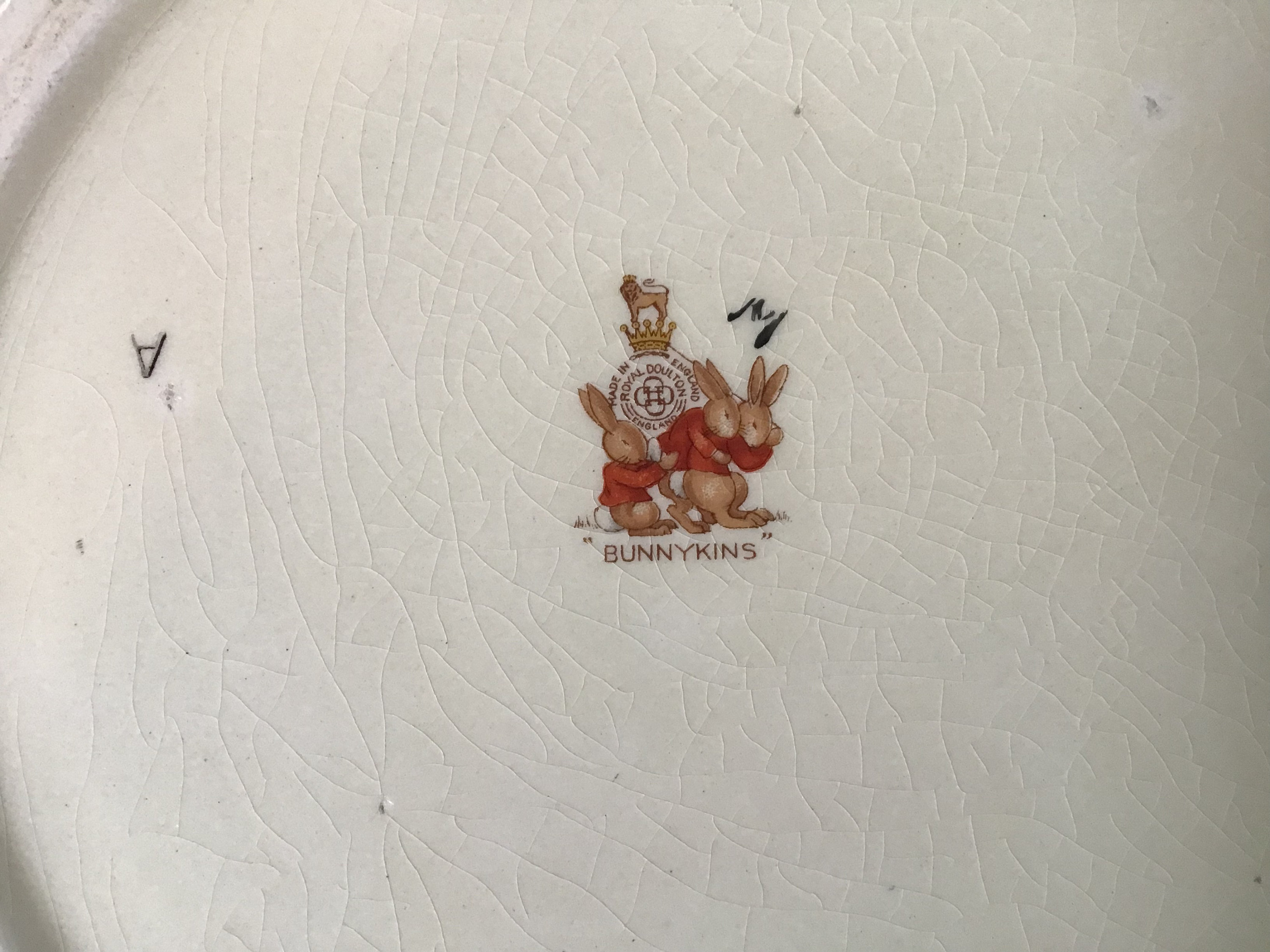 Vintage Bunnykins Royal Doulton Cereal Bowl Bunnykins Barbara