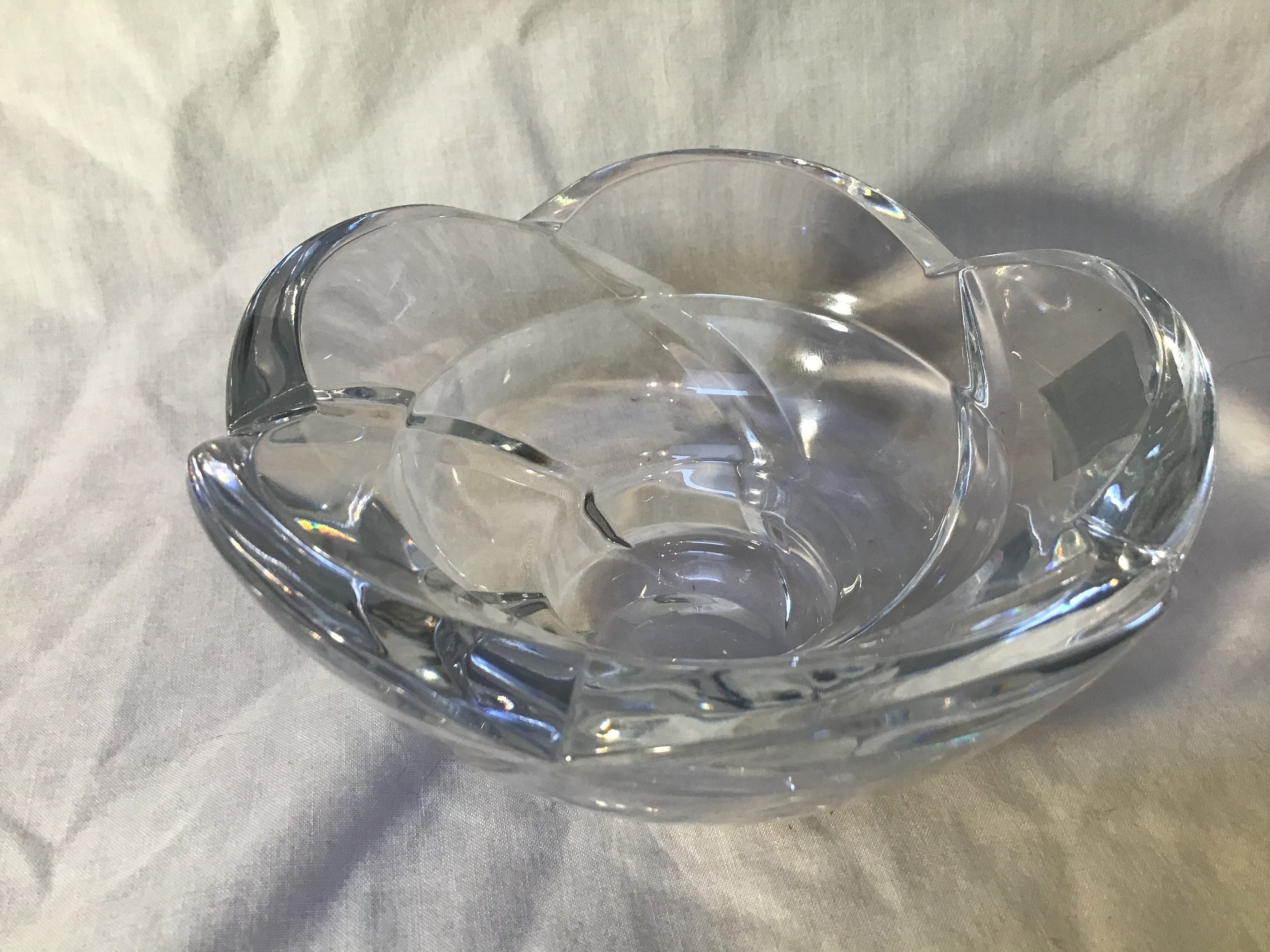 Mikasa Crystal Candle Holder Mikasa Flower Shape Candle Holder Etsy