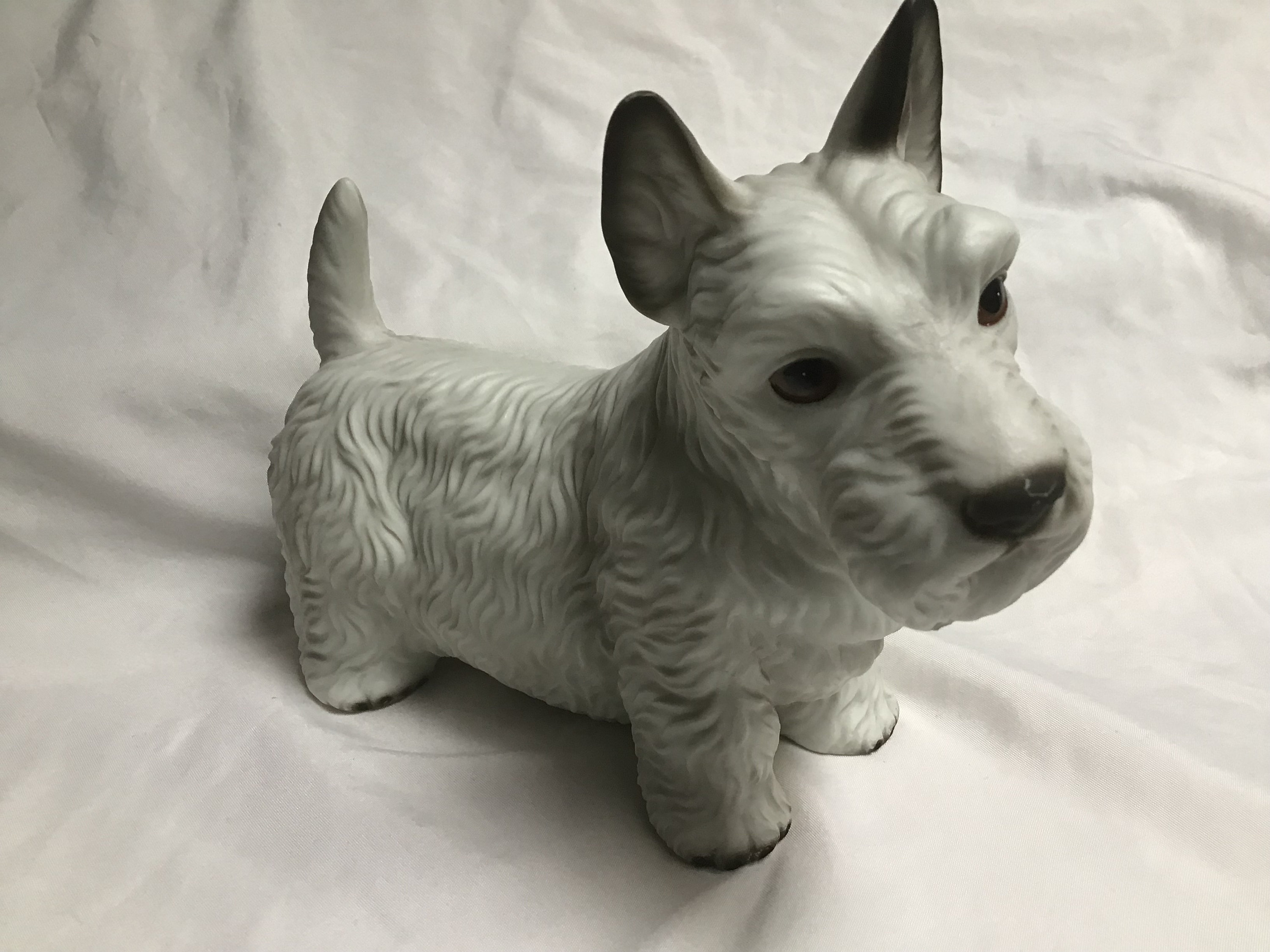 スコッティ様 Vintage Ceramic Dog Figurine Scottish Terrier Japan JK H472E
