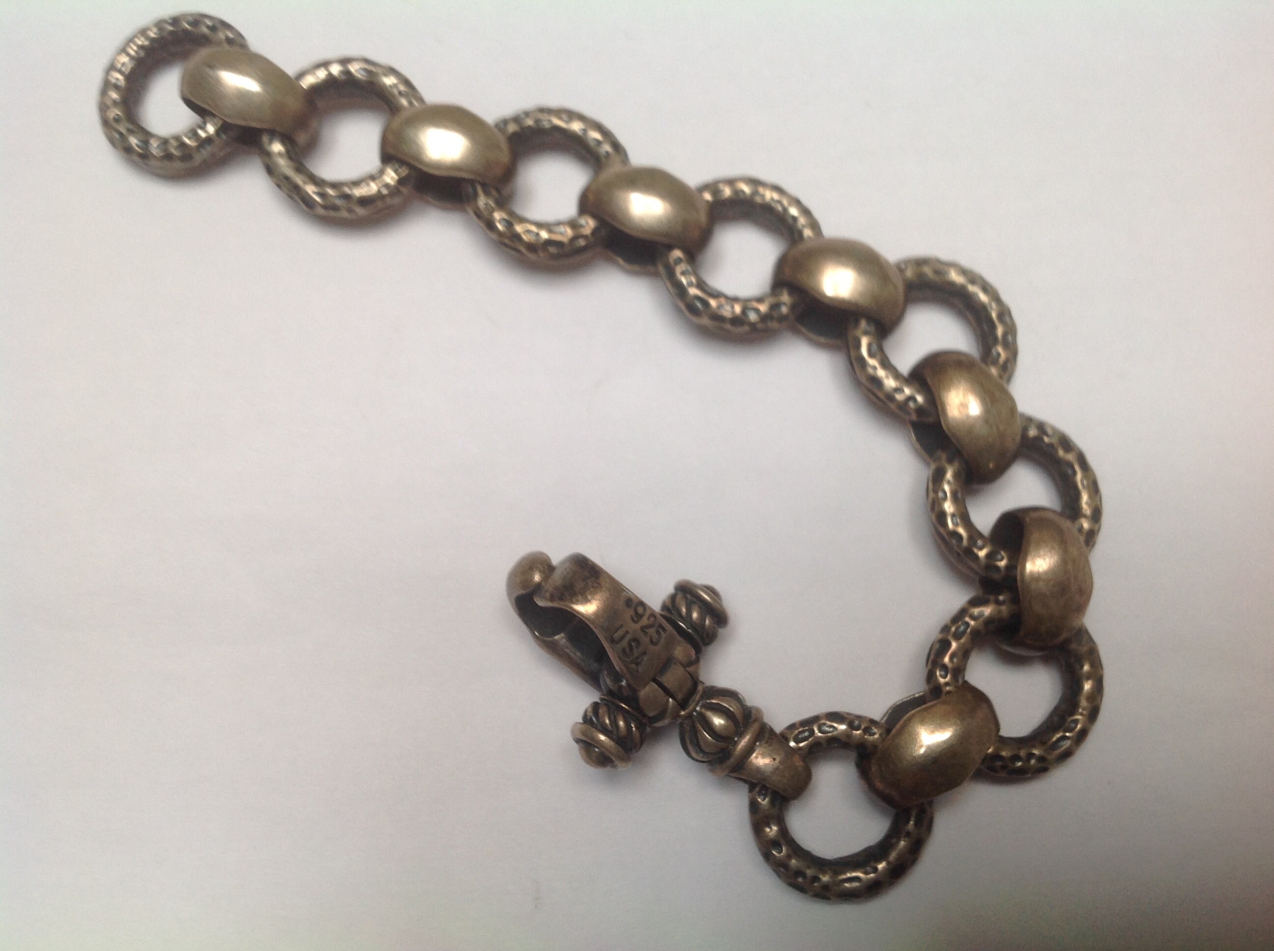 Leonard Kamhout Rare Sterling Silver Silk Link Bracelet 925 Leonard Kamhout Rare Sterling Silver Silk Link Bracelet 925