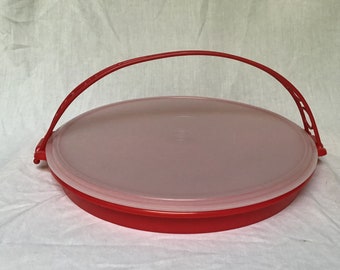 Vintage Tupperware Divided Snack and Veggie Tray Dish With Lid