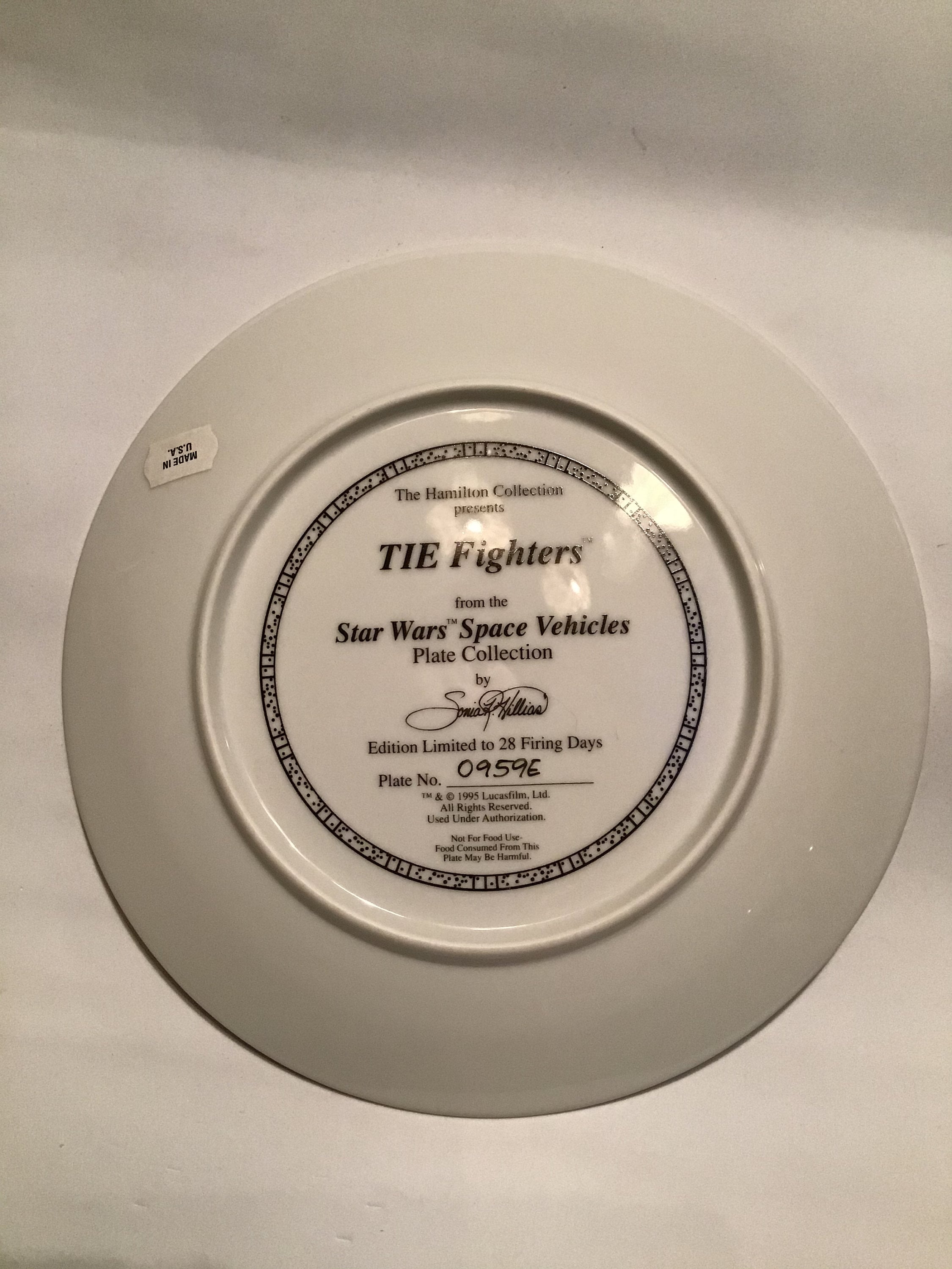 Star wars sales plate collection