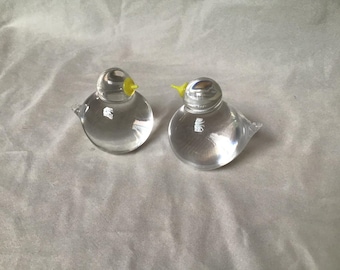 Studio Ahus Schwedische Mundgeblasene Vögel von Hanne Dreutler 2 Schwedische Glas