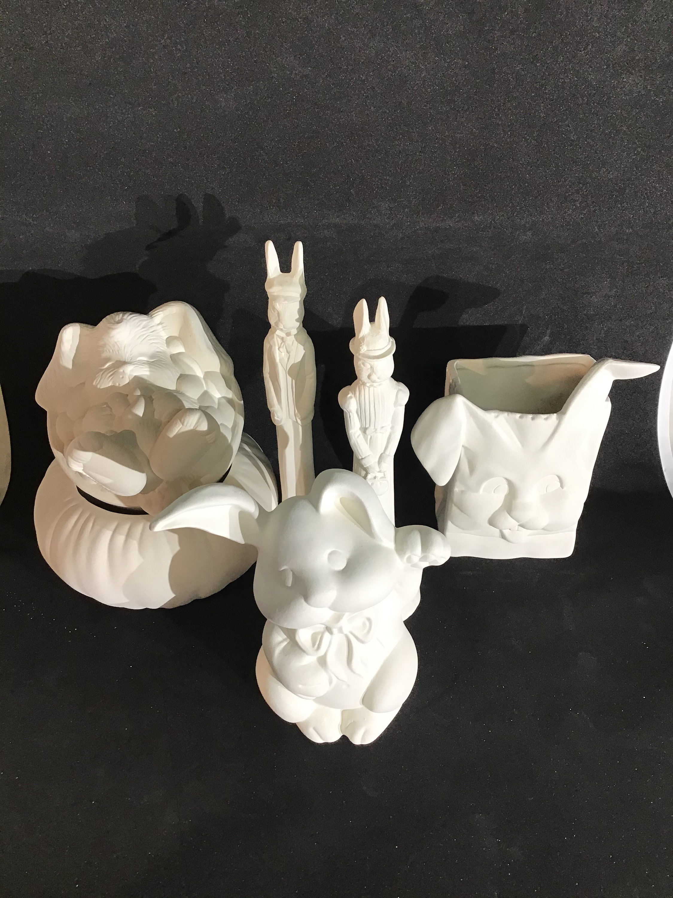 Figurine de lapin de Pâques, Prêt à peindre, Bisque en