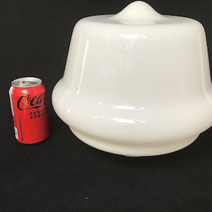 Vintage School House Ceiling Light Lamp Shade Milk Glass Lamp Shade Bell Shape Lamp Shade