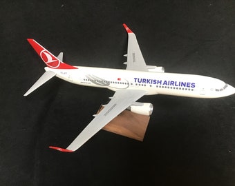 Diecast Boeing B737-800 Airplane Model 1:100 MIB Turkish Airline