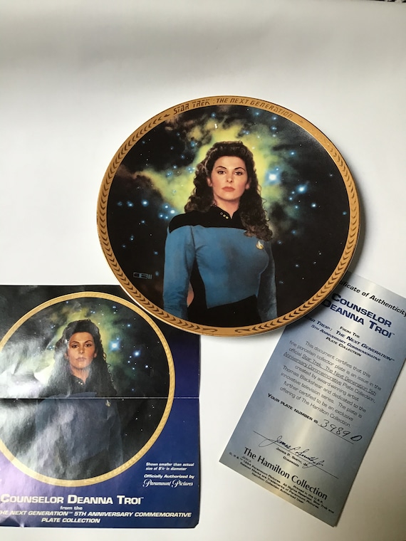 Star Trek the Next Generation Deanna Troi Collectors Plate Mint