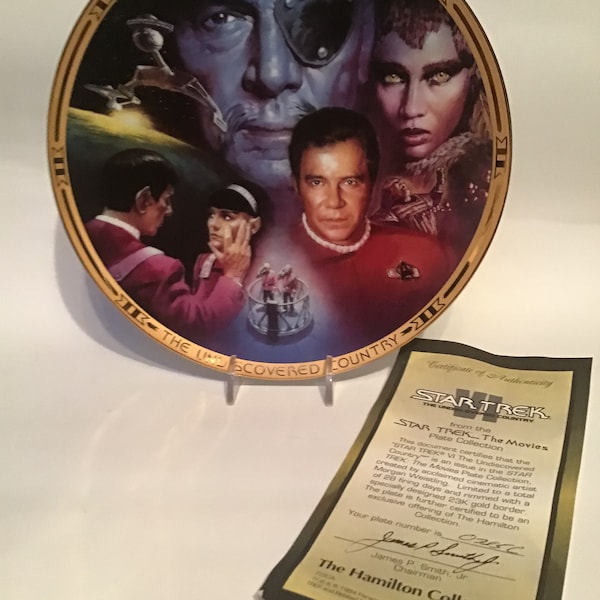 Star Trek VI The Undiscovered County Collectors Plate Mint Condition