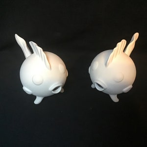 Juego de 2 peces sopladores de bisque cerámico listos para pintar