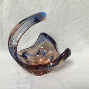 Vintage Czechoslovakia Art Glass Hand Blown Bohemian Glass Exclusive Importation