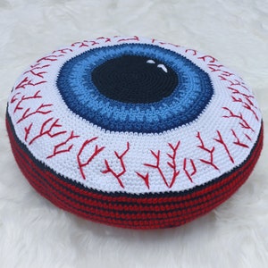 PATTERN ONLY. Crochet Eyeball Pillow. image 1