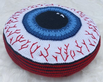 PATTERN ONLY. Crochet Eyeball Pillow.