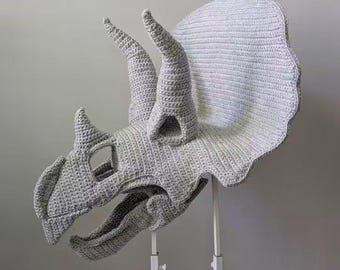 Triceratops Skull crochet PATTERN ONLY!