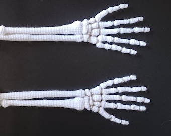 Pattern only. Crochet skeleton hand and arm