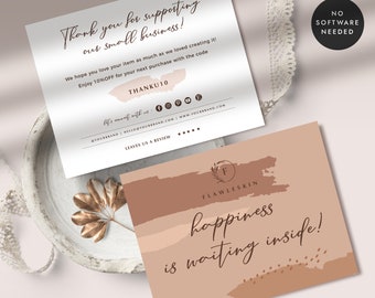 Editable Business Thank You Card Printable: Customer Appreciation ...
