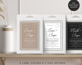 Wax Melts Label Template: DIY Customizable Product Label (CORJL)