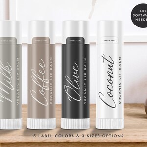 Printable Lip Balm Label, Lip Balm Stiker Template, DIY Lip Balm Wrapper Label, Cosmetic Product Packaging Label - CORJL LA035 (Lagos)