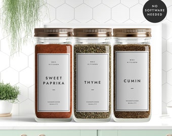 Minimalist Labels for Herbs and Spices – Ayara Home