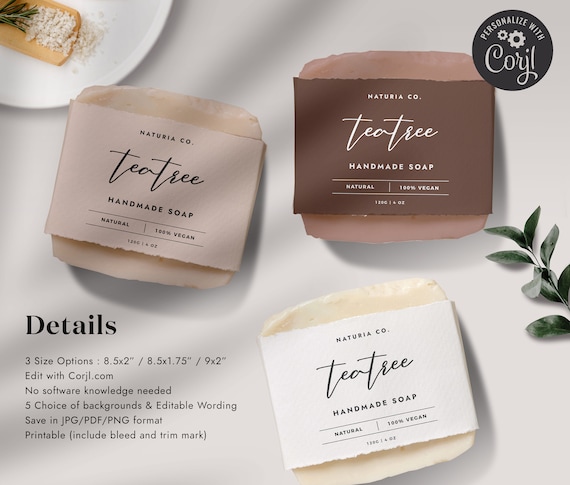 Soap Label Template, Editable soap labels, pdf template, DIY custom soap  label template, printable soap labels, soap packaging, digital PDF - So  Fontsy