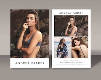 Model Comp Card Template: Minimalist Portfolio Design (CORJL)