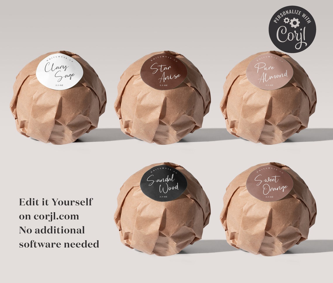 Bath Bomb Label Sticker Belly Band Bath Bomb Packaging Etsy