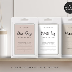Wax Melts Label, Wax Melt Label Template, DIY Product Label Design, Customizable Label, Editable Label, Product Label - CORJL LA039 (Vienna)