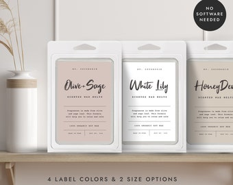 Wax Melt Label Template: DIY Customizable Product Label (CORJL)