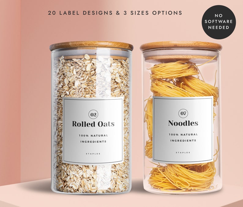 Pantry Label Sticker Template Printable Pantry Labels Etsy