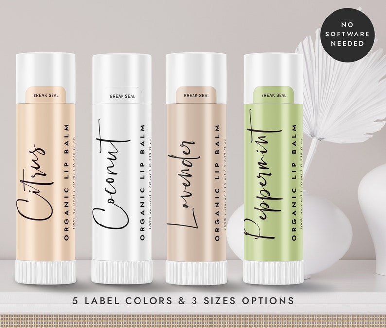 Printable Lip Balm Label Lip Balm Stiker Template DIY Lip Etsy