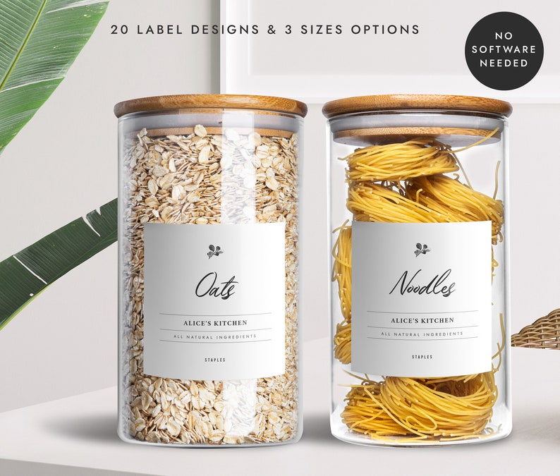 Pantry Label Sticker Template Printable Pantry Labels Etsy UK