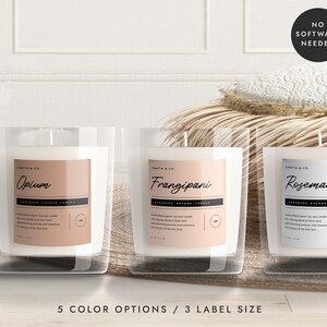 Candle Sticker, Custom Product Label Design, Editable Candle Branding, DIY Candle Label Square, Label Soy Candle - CORJL LA046 (Hanoi)